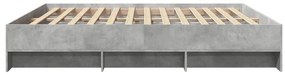 Estrutura cama s/ colchão 180x200cm cinza cimento
