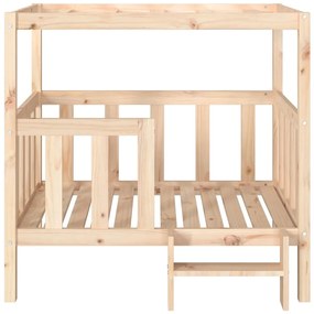 Cama para cães 105,5x83,5x100 cm madeira de pinho maciça