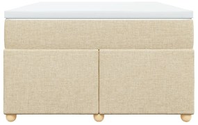 Cama com molas/colchão 120x200 cm tecido cor creme