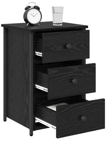 Conjunto de Mesa de Cabeceira de Carvalho Preto Carvalho Preto