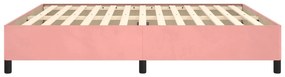 Estrutura de cama 180x200 cm veludo rosa