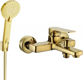Mexen Lynx R40 misturadora de banheira com conjunto de chuveiro, dourada - 74593R40-50