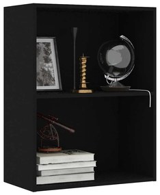 Estante com 2 prateleiras 60x30x76,5 cm contraplacado preto