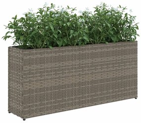 Floreira com 2 vasos 90x20x40 cm vime PE cinzento