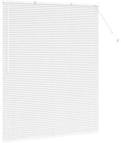 Persiana de Janela com cortinas Outros Manual Branco 80 x 130 cm Alumí
