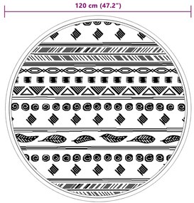 Tapete de exterior Ø120 cm ARAKIL PP cinzento