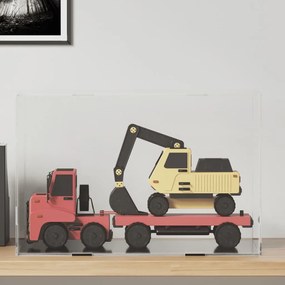 vidaXL Caixa expositora transparente 56x36x37 cm acrílico