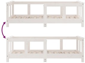 Estrutura de cama infantil 70x140 cm pinho maciço branco
