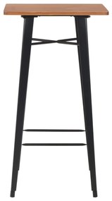 3 pcs conjunto de bar em aço castanho e preto