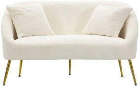 SOFÁ SOFFY COM ALMOFADAS BRANCO 137X69X79 CM