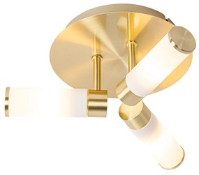 Candeeiro de teto moderno para casa de banho em latão 3 luzes IP44 - Bath