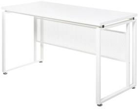 Secretária multifuncional estável com pés ajustáveis ​​ 135x60x75 cm Branco