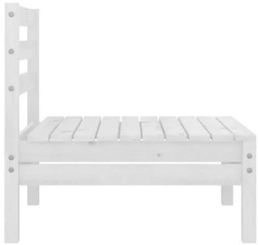 Sofás de centro p/ jardim 4 pcs madeira de pinho maciça branco