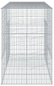 Cesto gabião com cobertura 200x100x150 cm ferro galvanizado