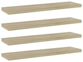 Prateleiras 4 pcs 40x10x1,5cm derivados madeira carvalho sonoma