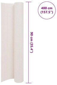 Cerca de jardim dupla face 90x400 cm branco