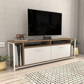 Móvel TV Omar – Branco Nogal – 160 cm
