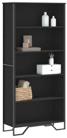 Estante 80x31x169 cm derivados de madeira preto