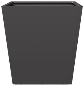Vaso/floreira de jardim 40x40x40 cm aço preto