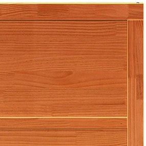 Porta de Celeiro Marrom Encerado 90x208 cm Madeira Sólida de Pinus