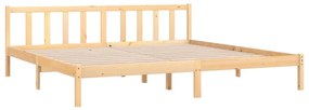 Estrutura de cama 200x200 cm pinho maciço