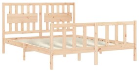 Cama sem colchão 160x200 cm madeira de pinho maciça
