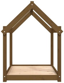 Cama para cães 101x70x90 cm pinho maciço castanho mel
