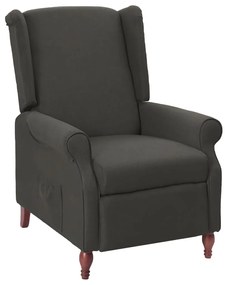 vidaXL Cadeira reclinável tecido cinzento-escuro