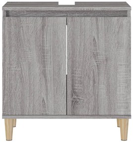 Móvel p/ lavatório 58x33x60 cm derivados madeira cinza sonoma