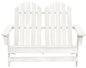 Cadeira de jardim Adirondack 2 lugares abeto maciço branco