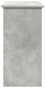 Secretária 80x40x75 cm contraplacado cinzento cimento