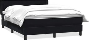 vidaXL Cama com molas/colchão 140x220 cm veludo preto