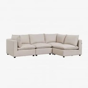 Sofá Modular Daniela De 4 Peças Tecido Creme Bege - Sklum
