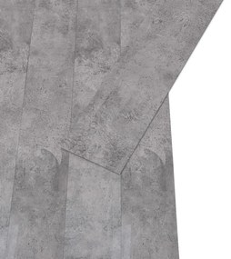Tábuas soalho PVC não-autoadesivo 5,26 m² 2 mm castanho cimento