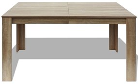 Mesa de jantar 140x80x75 cm carvalho