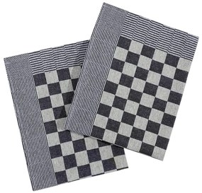 Panos de cozinha 50 pcs 50x70 cm algodão azul e branco