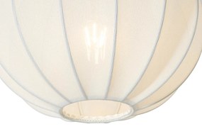 Candeeiro de suspensão design branco seda 30 cm 3 luzes - Plu Design