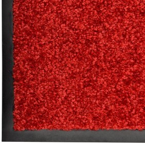 Tapete de porta lavável 120x180 cm vermelho