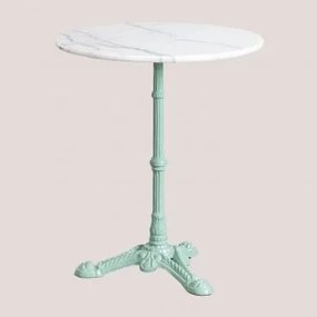 Mesa De Bar Redonda Em Mármore Moka Ilha Paraíso Verde & Ø60 Cm - Sklum