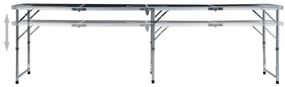 Mesa para beer pong dobrável 240 cm preto