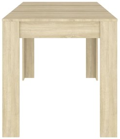 Mesa de Jantar Lunes de 140cm - Carvalho - Design Moderno