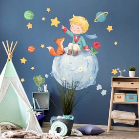 Autocolantes de parede para crianças - O Principezinho do Planeta