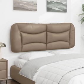 Almofadão de cabeceira 120 cm couro artificial cappuccino