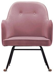 Cadeira de baloiço veludo rosa