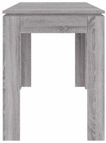 Mesa de jantar 120x60x76 cm derivados de madeira cinza sonoma