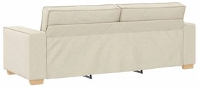 Sofá de 3 lugares vidaXL em Linho de 180 cm