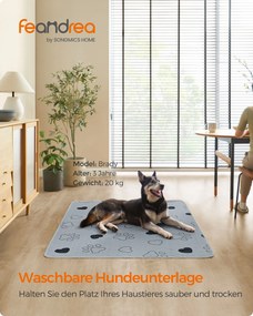 Conjunto de 2 Tapetes para cachorros laváveis, 152 x 122 cm,, tamanho XL cinzento