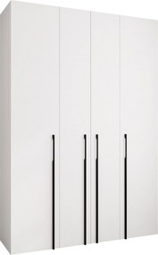 Roupeiro Hartford 570, Preto, Branco, 246x170x42cm, Portas para roupeiro: Com dobradiças, Número de prateleiras: 12, Número de prateleiras: 12