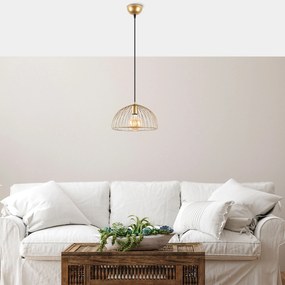 Candeeiro Chandelier Telkure – Dourado Brilhante – 31 x 31 x 105 cm