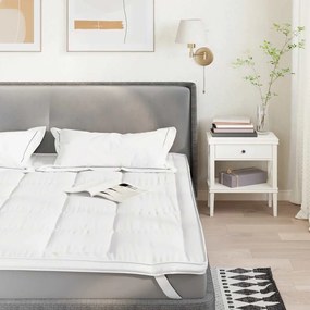 vidaXL Protetor de colchão 100x200 cm branco